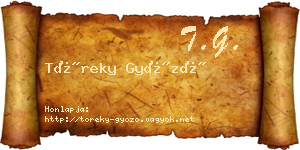Töreky Győző névjegykártya