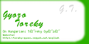 gyozo toreky business card